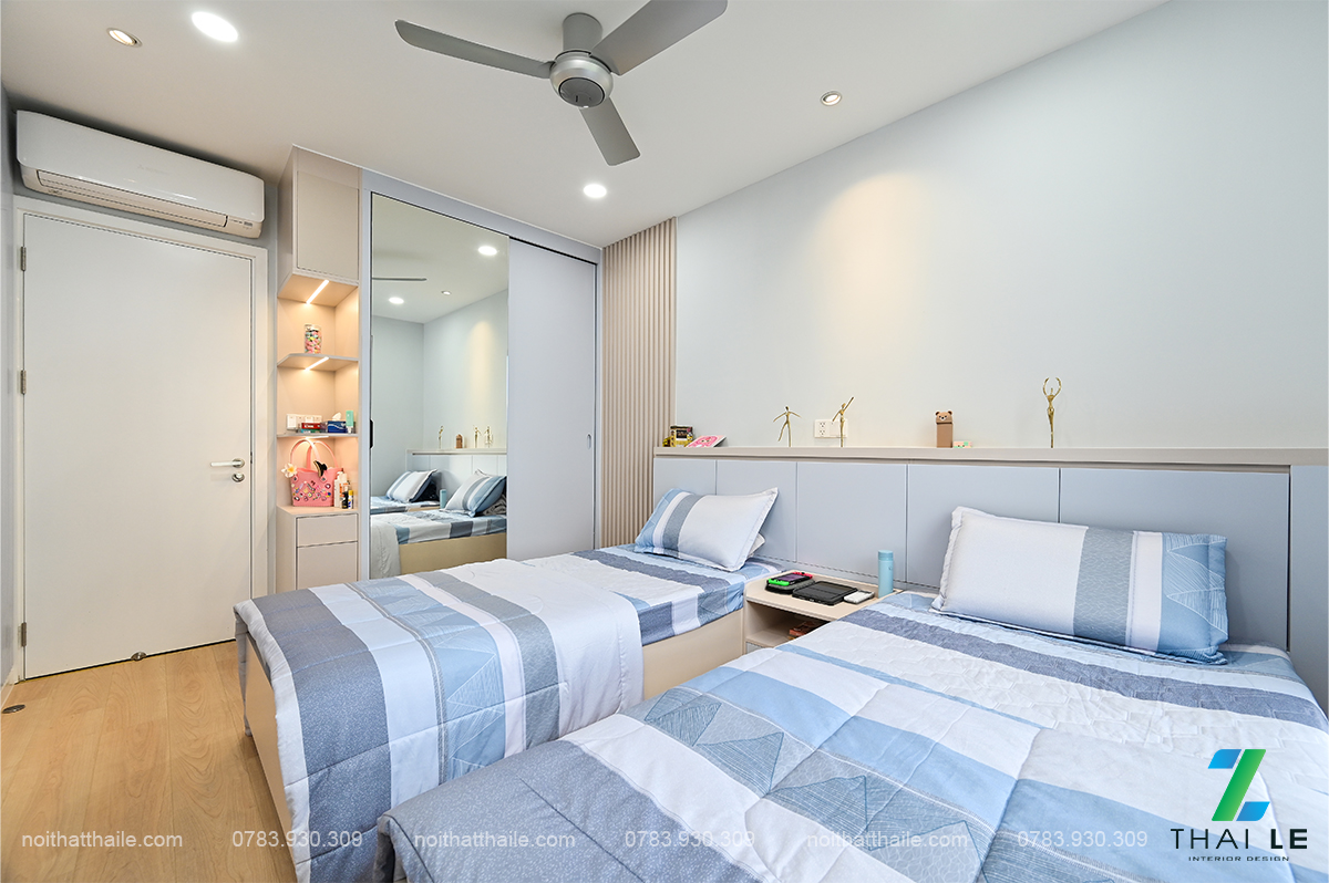 Thi công nội thất phòng ngủ 02 căn hộ Hà Đô Centrosa - Block O1